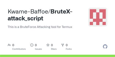 MrHacker-X/BruteX: This is a BruteForce Attacking tool for  - GitHub