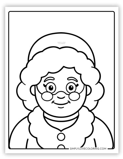 Mrs Claus Coloring Page