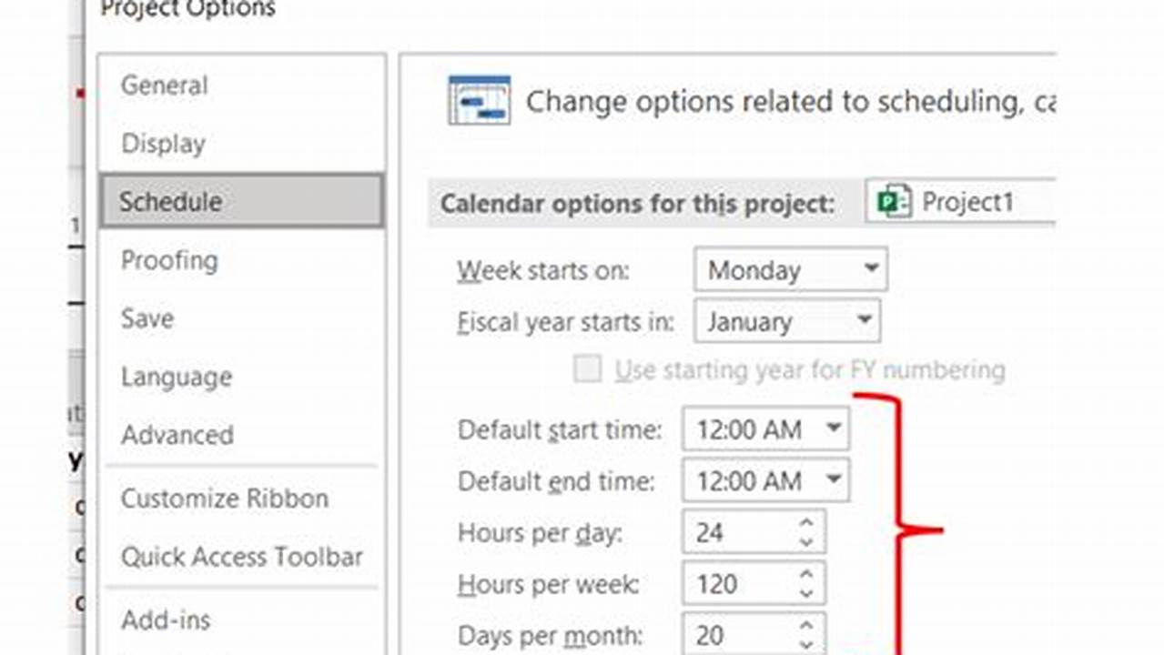 Ms Project 24 Hour Calendar