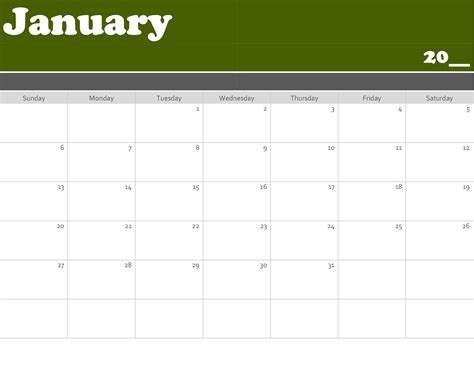 Ms Word Calendar Templates