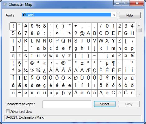 Character Map, la mappa caratteri universale per PC e smartphone Windows 10