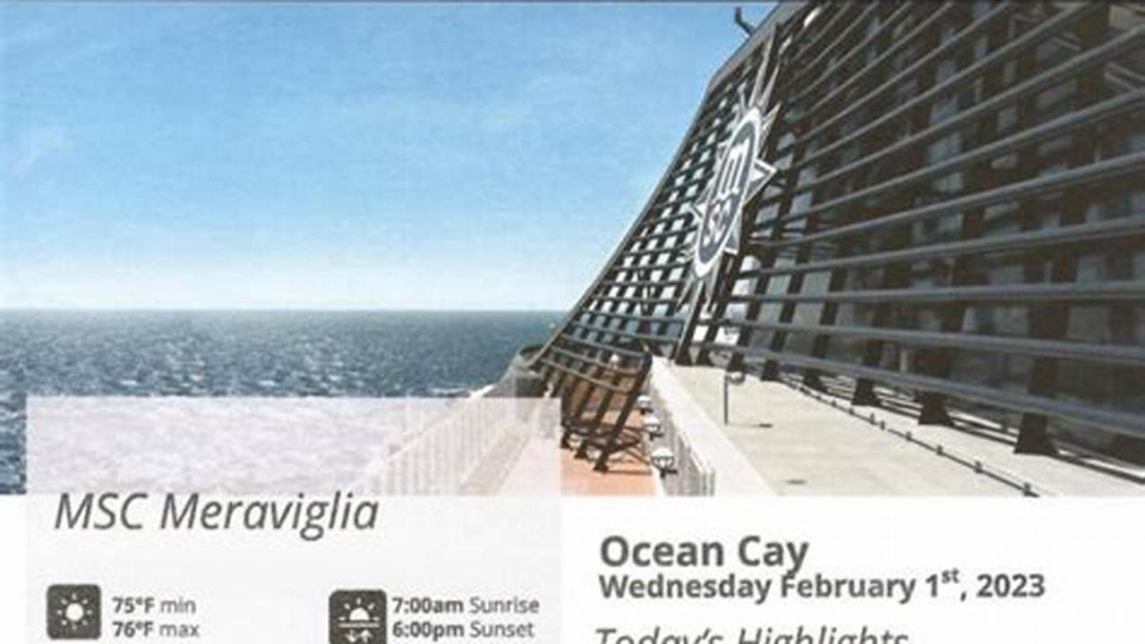 Msc Divina Daily Program 2025