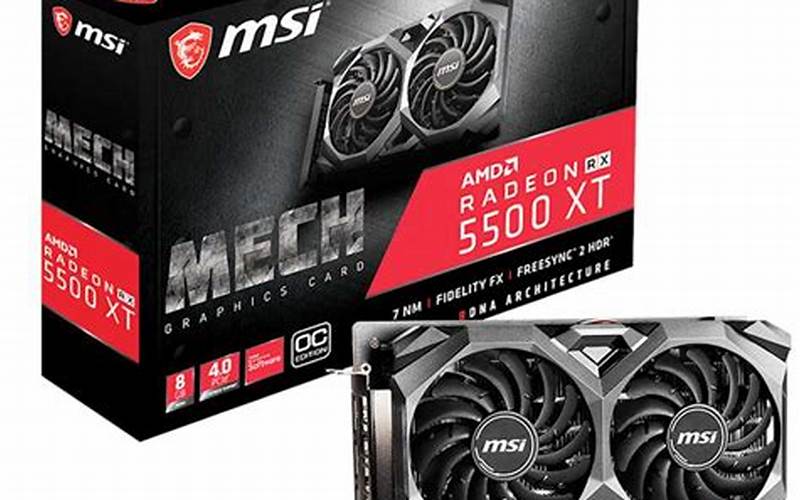 Msi Radeon Rx 5500 Xt 8Gb Mech Oc Video Card Price