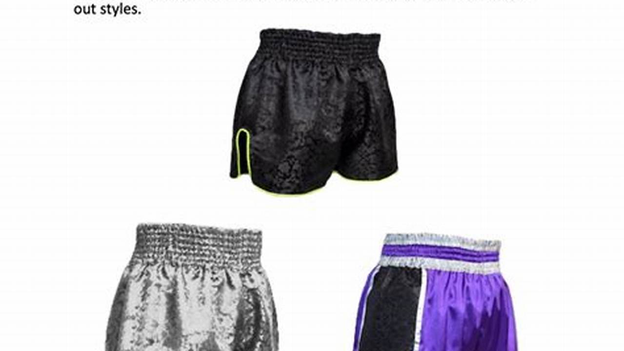 Muay Thai Shorts PDF Sewing Pattern US Sizes XS XL