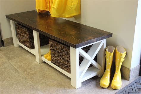 Buy Hand Made Mudroom/Entryway Storage Bench, made to order from Oldpine