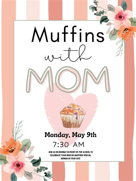 Muffins With Mom Flyer Template Free