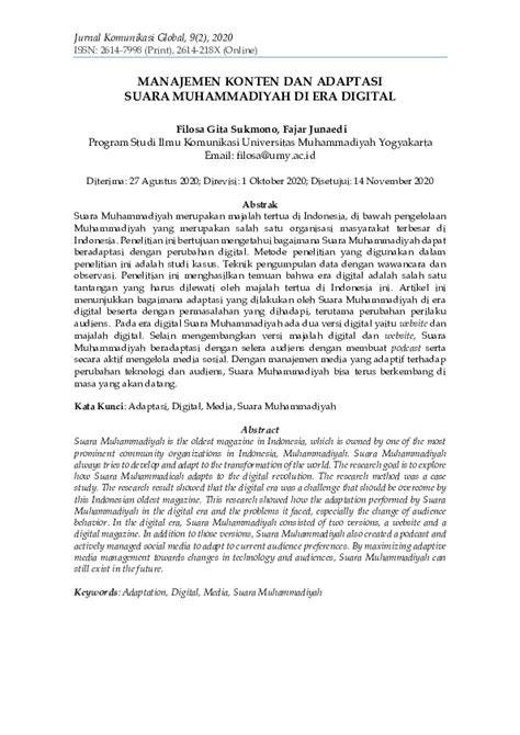Muhammadiyah Digital: Adaptasi & Solusi Era Baru
