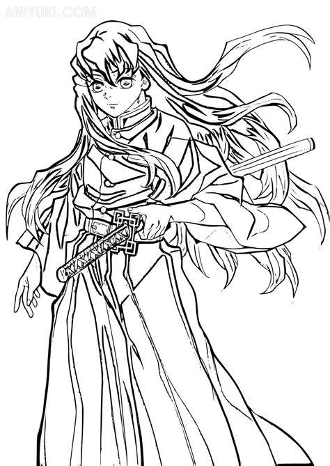 Muichiro Coloring Pages