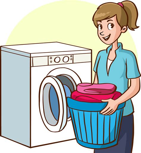 Mujer Lavando Ropa Animada