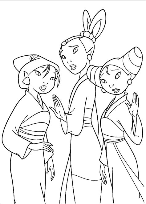Drawing Mulan 133671 (Animation Movies) Printable coloring pages