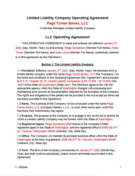 Free Florida LLC Operating Agreements (2) PDF Word eForms