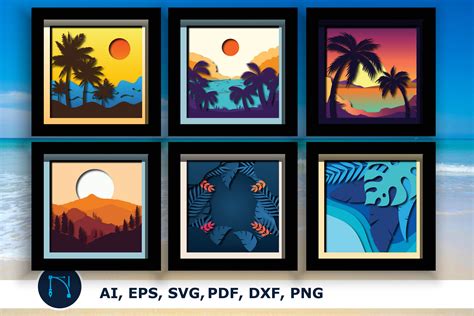 Download Multi-Layer Summer Shadow Box Bundle