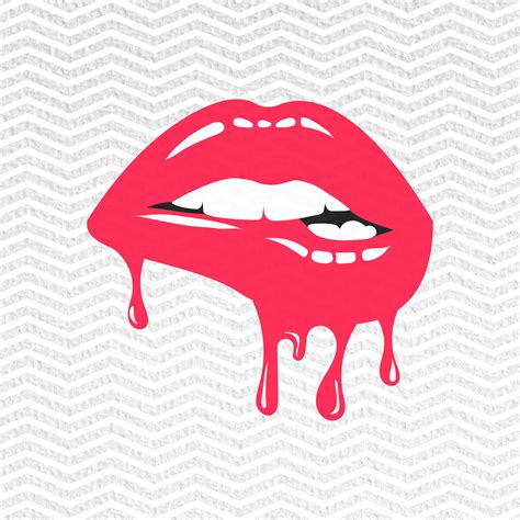 Download Multicolored Dripping Lips SVG File - SVG Design Cricut SVG For Crafts