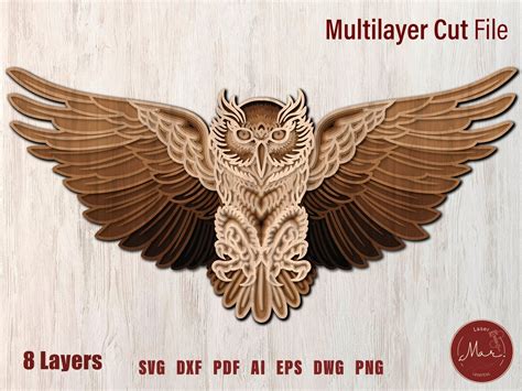 Download Multilayer - OWL Creativefabrica DXF Files