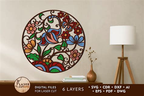 Download Multilayer Cut File FLOWERS Files