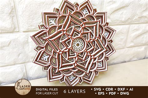 Download Multilayer Cut File MANDALA Cricut SVG For Crafts