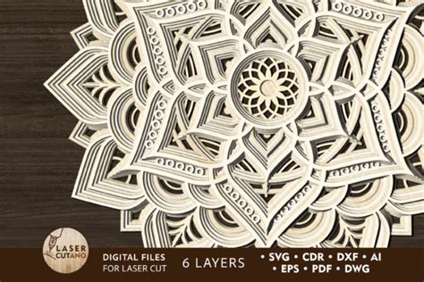 Download Multilayer Cut File MANDALA Easy Edite