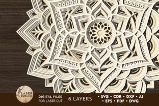 Download Multilayer Cut File MANDALA Silhouette