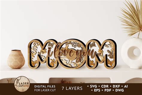 Download Multilayer Cut File MOM for Laser Cut Cut Files