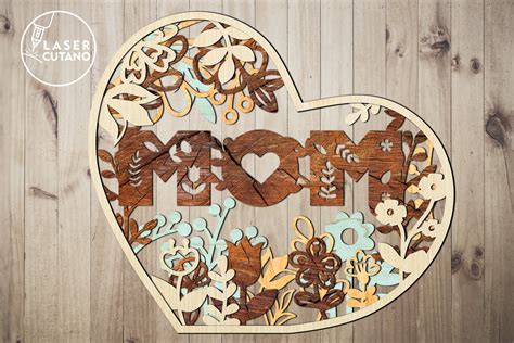 Download Multilayer Cut File MOM for Laser Cut Files DXF Files