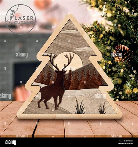 Download Multilayer Cut File TREE for Laser Cut Files DXF Files