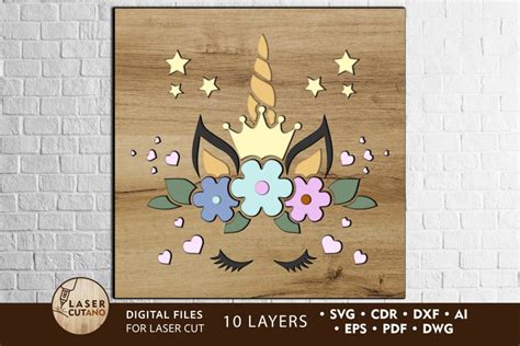 Download Multilayer Cut File UNICORN Commercial Use for Cricut