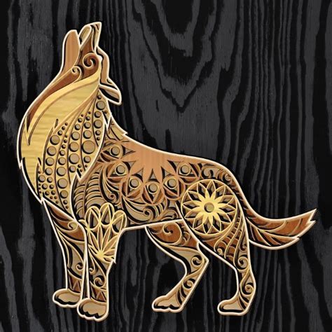 Download Multilayer Cut File WOLF Files DXF Files