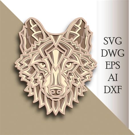 Download Multilayer Cut File WOLF Printable