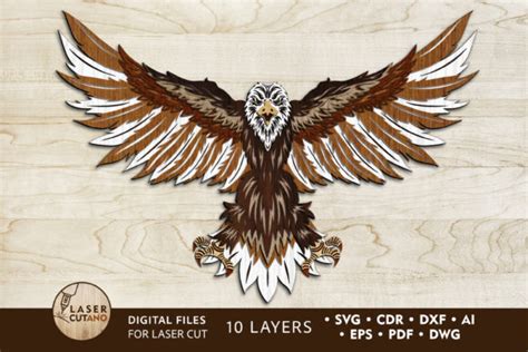 Download Multilayer Laser Cut File EAGLE Silhouette For Crafts