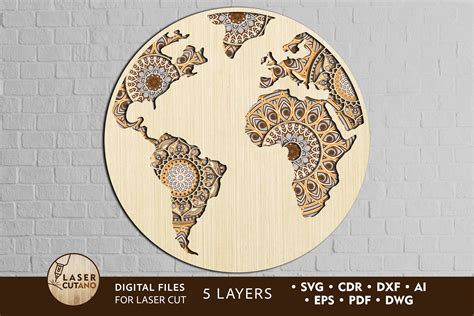 Download Multilayer Laser Cut File Globe Files For Crafts