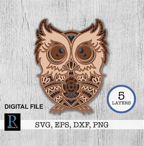 Download Multilayered Owl SVG File - SVG Design Cameo