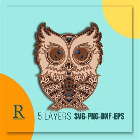 Download Multilayered Owl SVG File - SVG Design Easy Edite