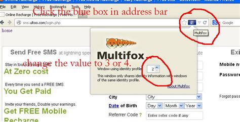 Multiple Account in Firefox using Multifox Addon