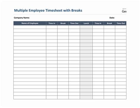 Printable Blank BiWeekly Employee Schedule