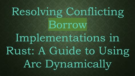 Multiple Rust Installations or Conflicting Versions