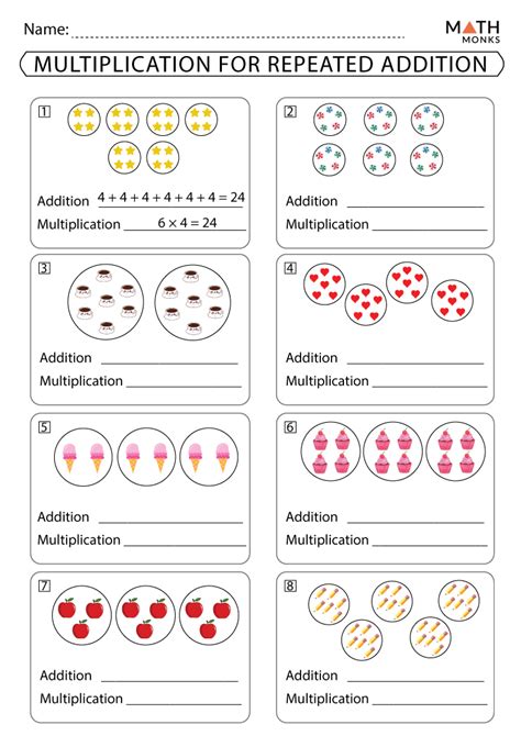 Multiplication Is Repeated Addition Worksheets