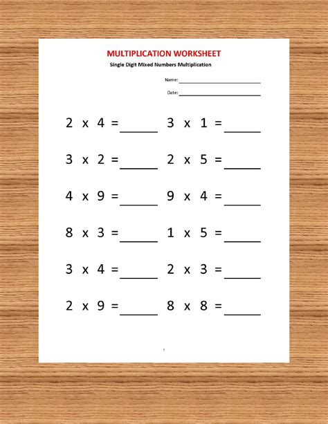 Multiplication For Second Graders Worksheets