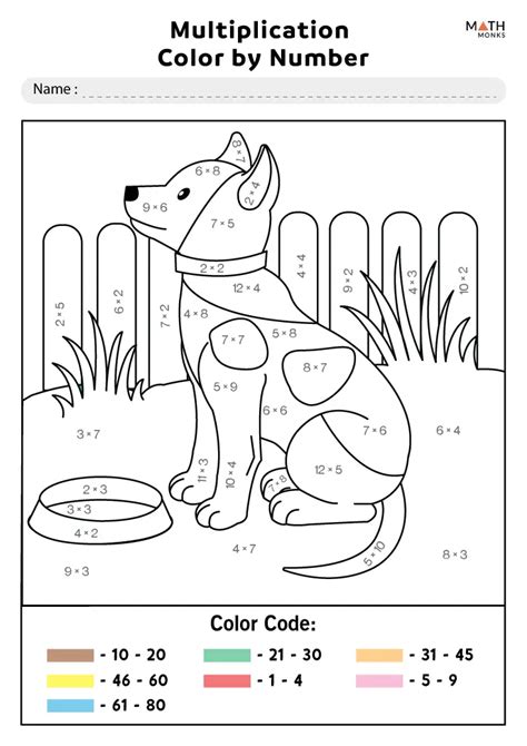 Multiplication Math Coloring Worksheets 3rd Grade