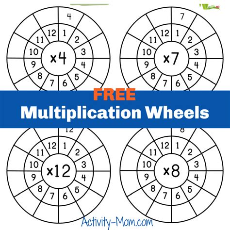 Multiplication Wheels Free Printable