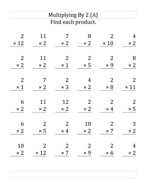 Multiply By 2 Worksheets