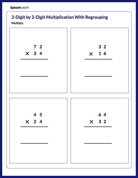 Multiplying 2Digit By 2Digit Worksheet