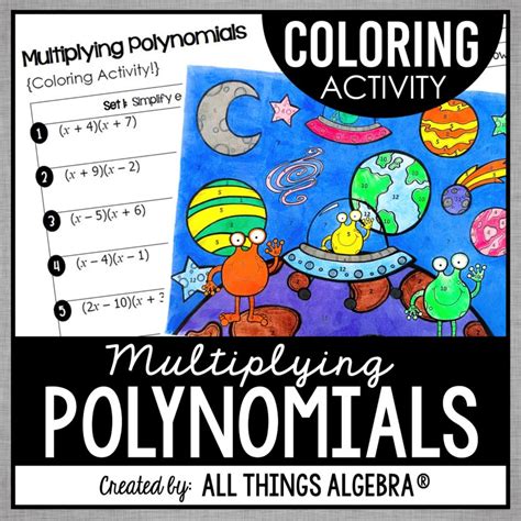 Multiplying Polynomials Coloring Activity Answer Key - NEO Coloring