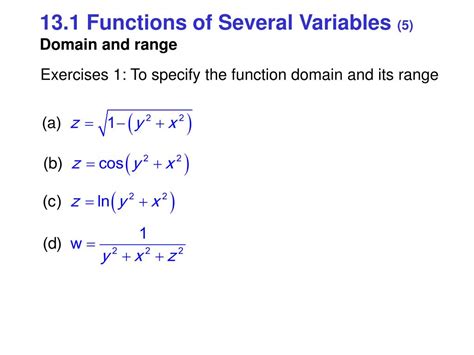 Multivariable Calculus Domain And Range