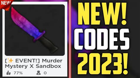 Murder Mystery X Sandbox Codes - Roblox - June 2023 -