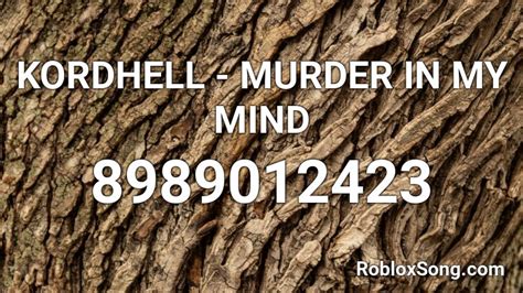 Murder in My Mind Roblox ID | infonuz