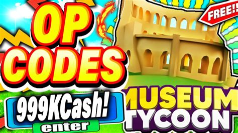 Museum Tycoon Codes September 2022 - Roblox