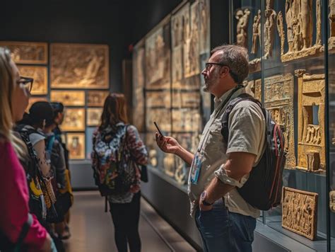 Museum guide explaining history
