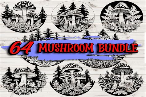 Download Mushroom Bundle, Toadstool Files DXF Files