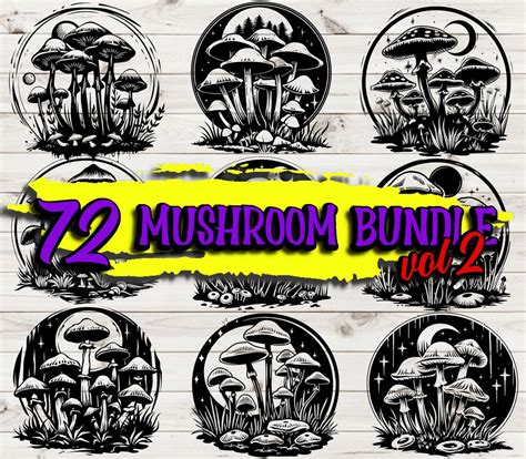 Download Mushroom Bundle, Toadstool for Cricut Machine