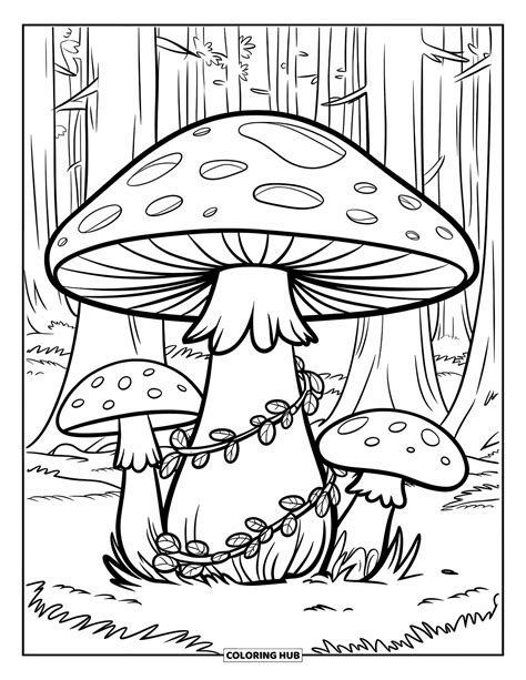 Mushroom Coloring Pages